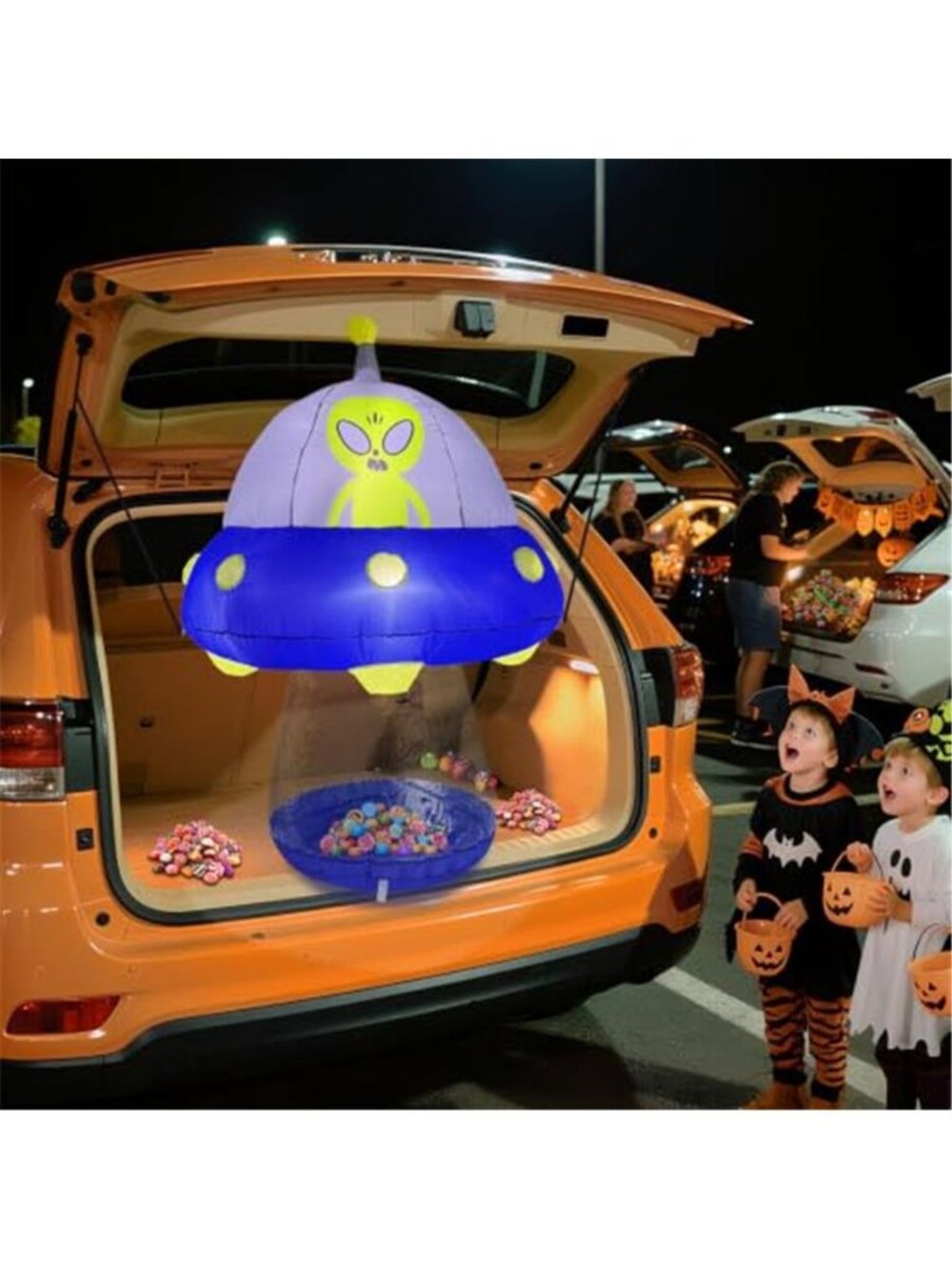 2025 Halloween Trunk or Treat Car Decorations, Alien-Themed Halloween Car